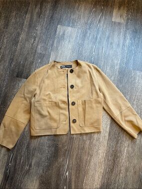 Zara Brown Suede Jacket